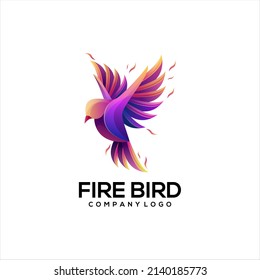 Design Vector bird logo gradient colorful