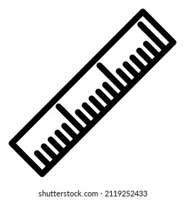 Design vector black outline art of ruler 