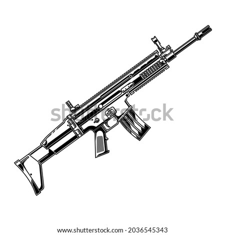 design vector black and white dun fn scar
