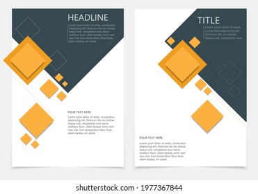 Design vector book cover in A4 size. Annual report. Abstract Brochure design. Simple sample book cover.