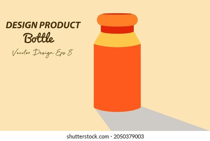Design Vector Bottle orange collor