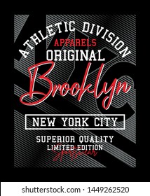 Design vector Brooklyn New York City typography varsity for print t shirt