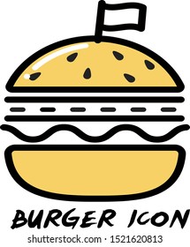 design vector of burger icon
