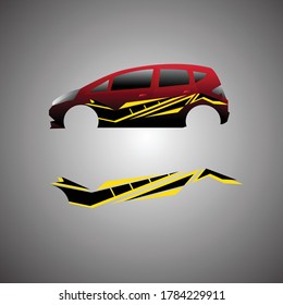 Design vector for car side body stickers
