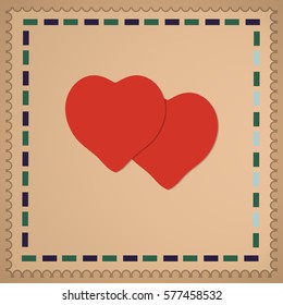 design vector cards in retro style