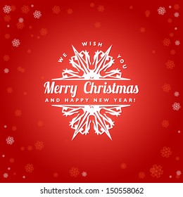 design vector christmas card with calligraphic and typographic elements design vector satisfied classical vacation formal snowfall background scene border ball red new christmas celebration marketing