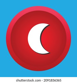 design vector circle button icon moon