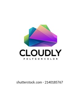 Design Vector Cloud Logo Gradient Colorful