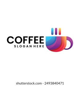 Design vector coffee colorful logo