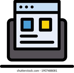 icono de línea de color de vector de diseño