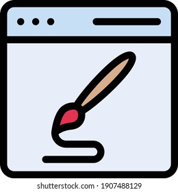 design vector color line icon