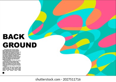 Design Vector Colorful For Banner Poster Magazine Social Media With Geometry and Curvy Pattern