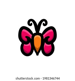 Design vector Cute butterflies for Logos, T Shirt as you wish, Editable.