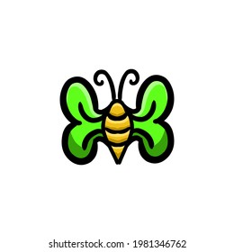 Design vector Cute butterflies for Logos, T Shirt as you wish, Editable.