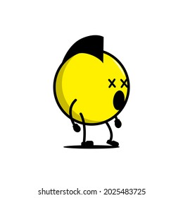 emoticono de punk lindo vector de diseño