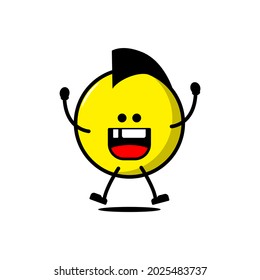 design vector cute punk emoticon