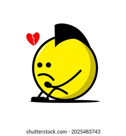 design vector cute punk emoticon