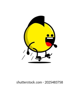 emoticono de punk lindo vector de diseño