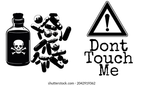 Design Vector of Danger Poison.