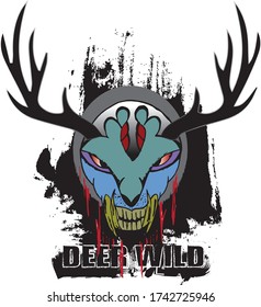 Designvektor lieber wild (für Hemd, Druck oder Tätowierung)