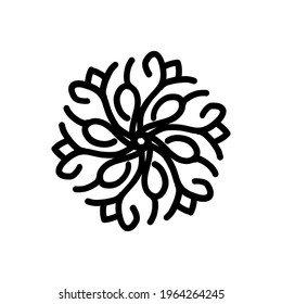 Design Vector Decorative Circular symmetric Mandala Nature Ornament With style line