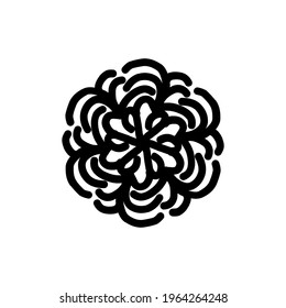 Diseño Vector Decorativo Circular simétrico Mandala Naturaleza Ornamento con línea de estilo