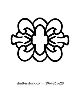 Design Vector Decorative Circular symmetric Mandala Nature Ornament With style line