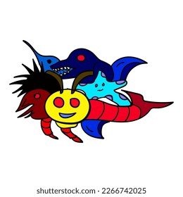 design vector doodle animal style