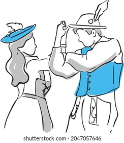 Design vector doodle art dance music man women couple 