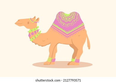 design vector doodle art drawing illustration of camel