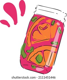 design vector doodle art illustration fruty squeezed and healty drinks