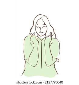 design vector doodle art illustration of people expression 