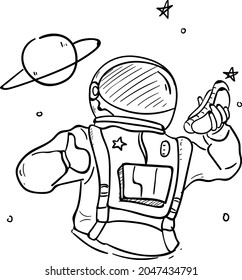 design vector doodle drawing astronomy