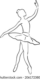 design vector doodle drawing line illustration world ballet 