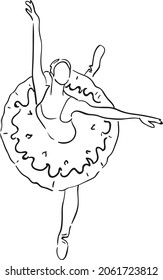 design vector doodle drawing line illustration world ballet 