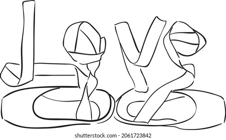 Design-Vektorgrafik-Zeichenkette Illustration Weltballett 