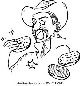 design vector doodle icon chef