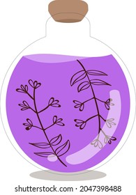 design vector doodle landscape in bottle