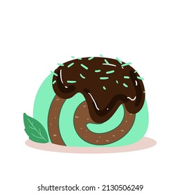 Design-Vektorgrafik-Doodle-Linie Kunstgrafik von Rollkuchen