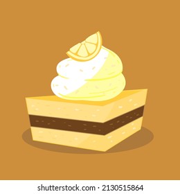design vector doodle line ilustration of cheesecake