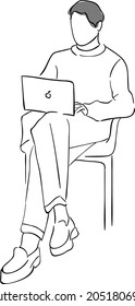 Design-Vektorgrafik-Doodle-Zeichnung Männer und Frauen Unternehmerin 