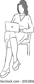 diseño vectorial dibujar doodle dibujando a hombres y mujeres emprendedores 
