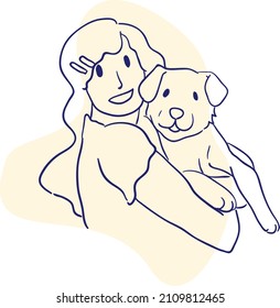 Design-Vektorgrafik-Menschen und Hunde