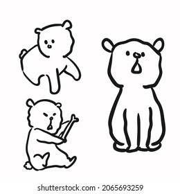 design vector drawing line illustration animal panda