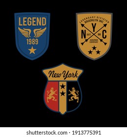 design vector emblem collection for embroidery etc. 