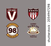 Design vector emblem collection for print t shirt and embroidery