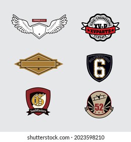 Design vector emblem collection for print t shirt and embroidery