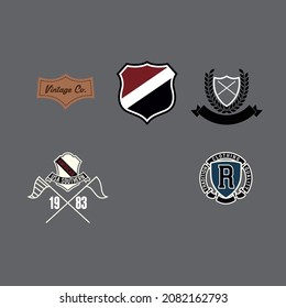 Design vector emblem collection for print t shirt and embroidery