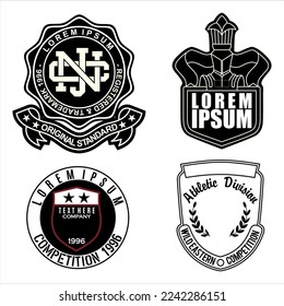 Design vector emblem collection set for embroidery etc.