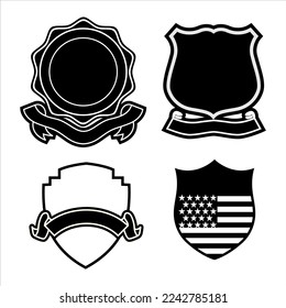Diseñar conjunto de colección de emblemas vectoriales para bordados, etc.